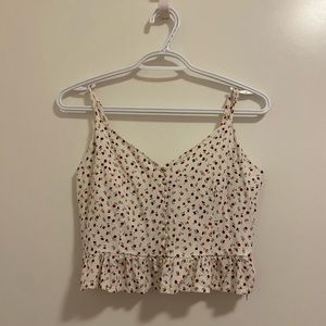 forever 21 cropped floral tank top